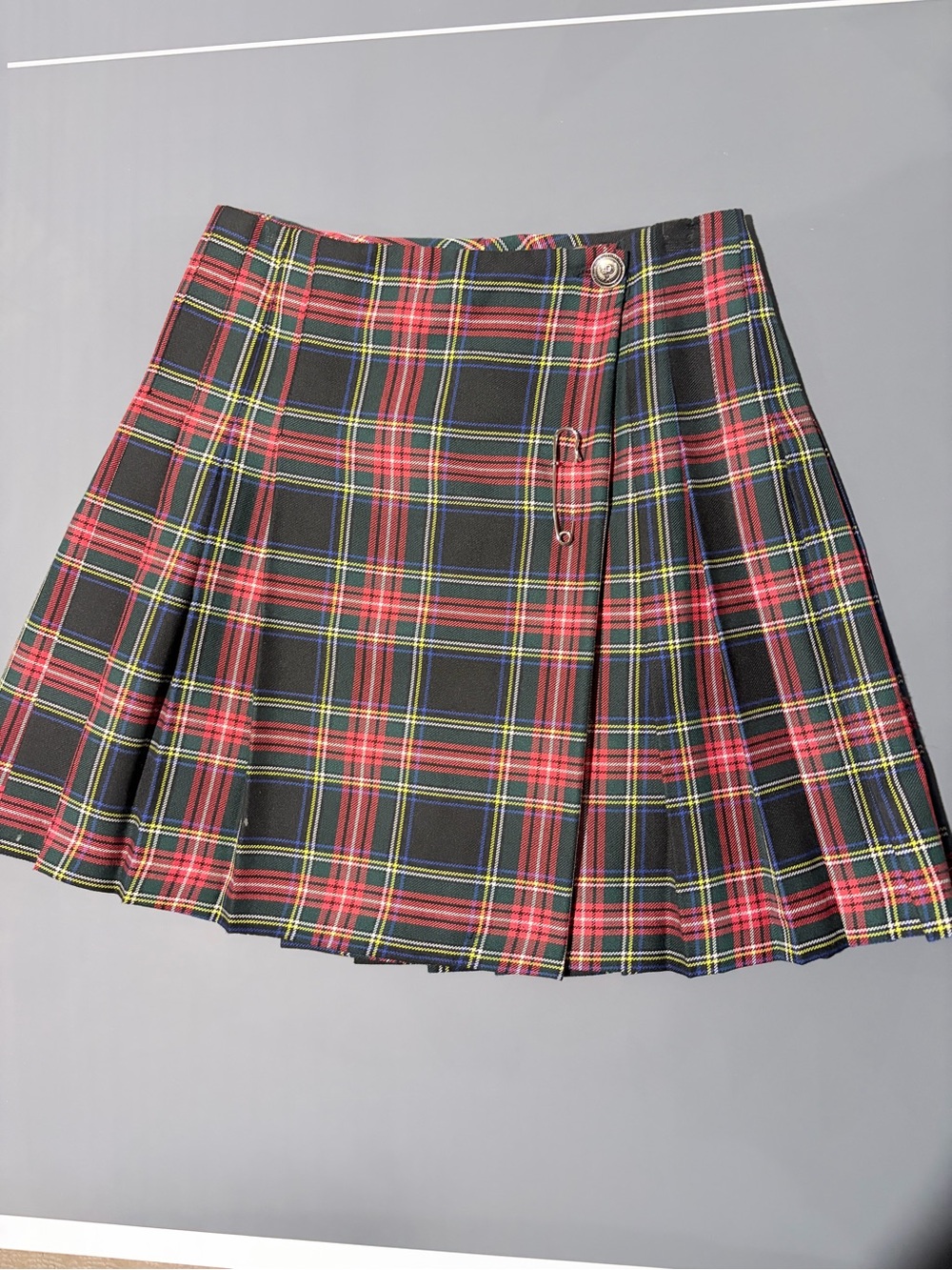 Vintage Y2K Clothes Circuit Tartan Pleated Kilt Mini Skirt – Size 3